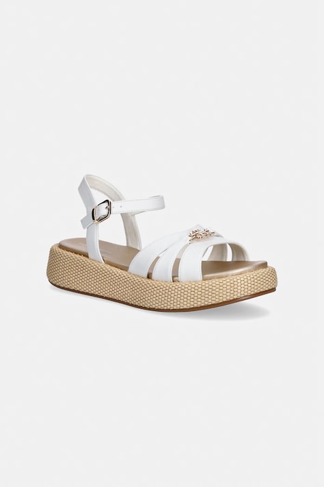 Tommy Hilfiger Sandale cu platformă pentru femei albe T3A2-34293