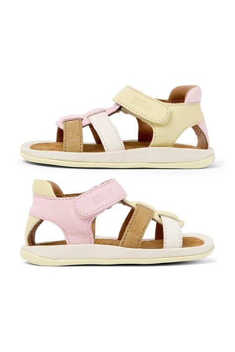 Camper sandały z odkrytą piętą dziecięce skórzane TWS FW różowe K800628