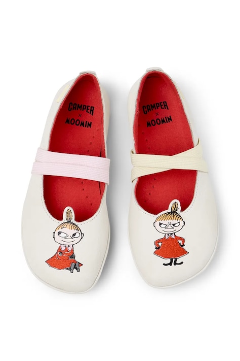 Camper baleriny skórzane dziecięce TWS Kids by Moomin kolor beżowy K800699