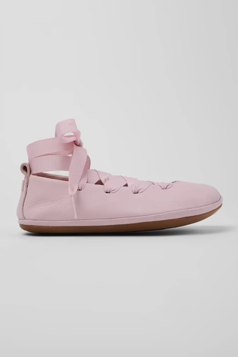 Camper balerini din piele pentru copii Right Kids culoarea roz, K800674