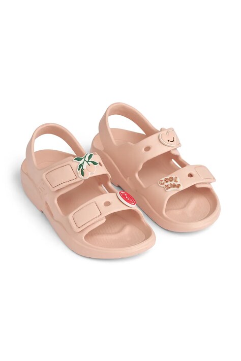 Liewood sandali con il tacco aperto per bambini Lilo Sandals with Charms rosa LW20464