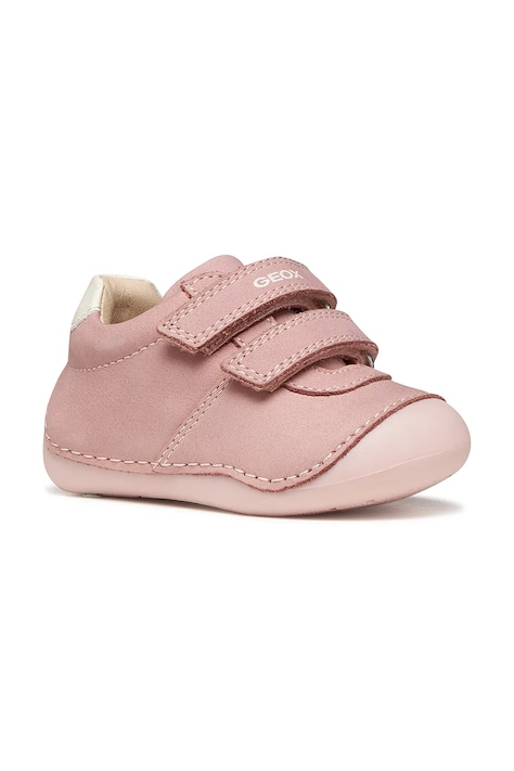 Detské kožené poltopánky Geox TUTIM ružová farba, B9440B.00032