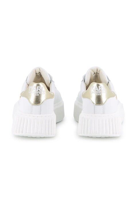 Karl Lagerfeld sneakersy skórzane dziecięce kolor biały Z31167