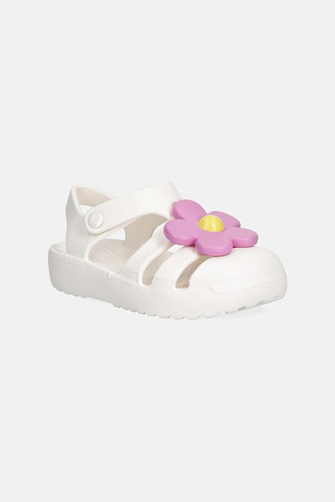 Crocs sandały dziecięce CLASSIC FLOWER T beżowe 212526