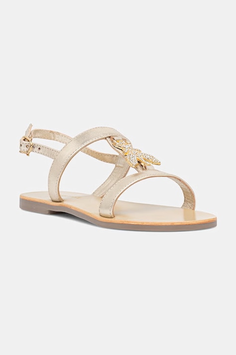 Patrizia Pepe sandały dziecięce skórzane złote PPJ402
