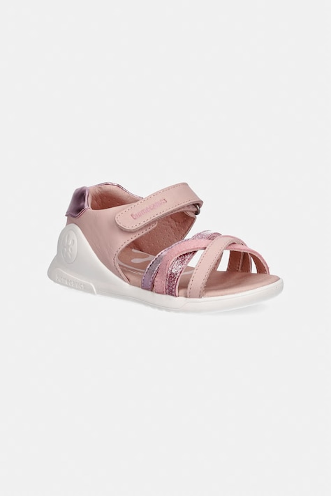 Biomecanics sandale din piele pentru copii culoarea roz, 262140