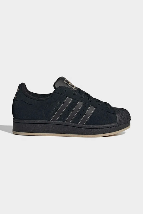 Παιδικά δερμάτινα sneakers adidas Originals SUPERSTAR II χρώμα: μαύρο, JP9429