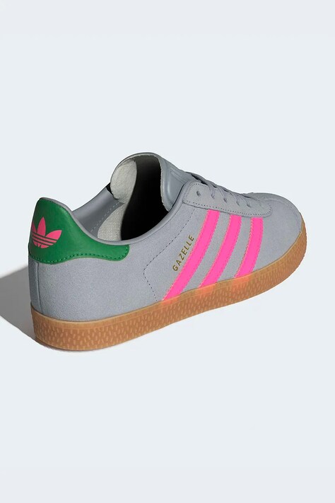 Дитячі шкіряні кросівки adidas Originals GAZELLE — SS26-OBK02M, сірий — фото 3