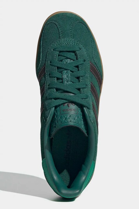 Дитячі шкіряні кросівки adidas Originals GAZELLE INDOOR — SS26-OBK02O, зелений — фото 5