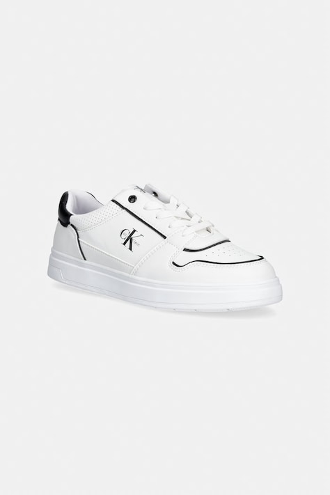 Calvin Klein Jeans sneakers pentru copii culoarea alb, V3X9-83297