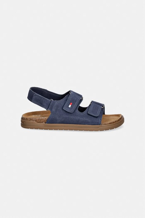 Дитячі замшеві сандалі Tommy Hilfiger — SS26-OBK05E, темно-синій — фото 2