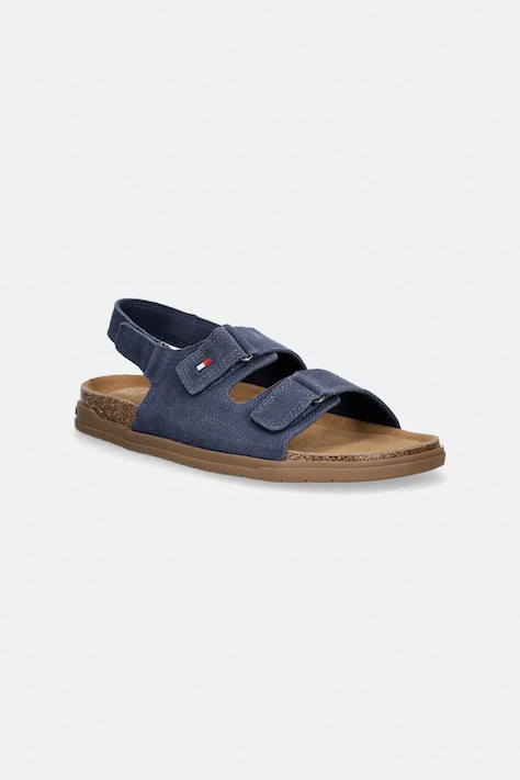 Tommy Hilfiger sandale din piele întoarsă pentru copii culoarea bleumarin, T3X2-34394