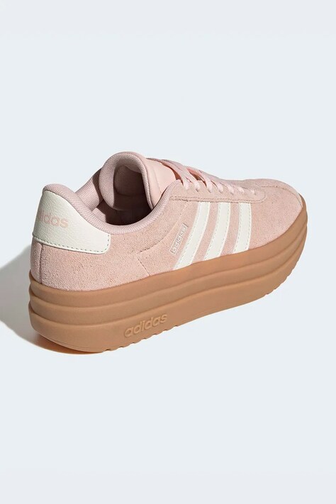 adidas sneakersy zamszowe dziecięce VL COURT BOLD kolor beżowy KK4501
