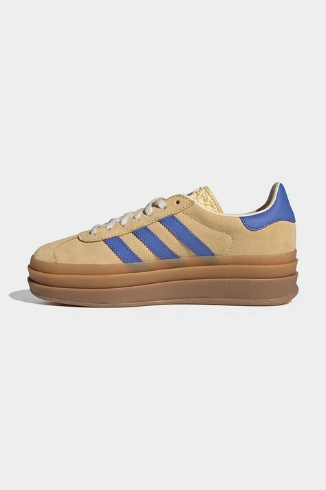 adidas Originals sneakersy zamszowe dziecięce GAZELLE BOLD kolor beżowy IH6457