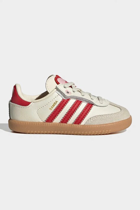 Dětské kožené tenisky adidas Originals SAMBA OG béžová barva, KI6682