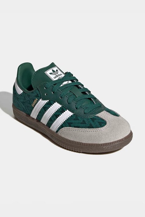 adidas Originals sneakers pentru copii SAMBA OG culoarea verde, JP9512