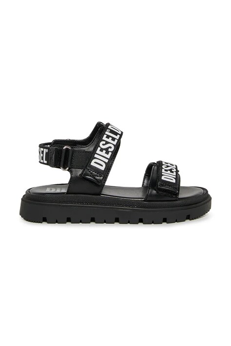 Diesel sandały dziecięce D-SANTAP SANDALS czarne BC1067
