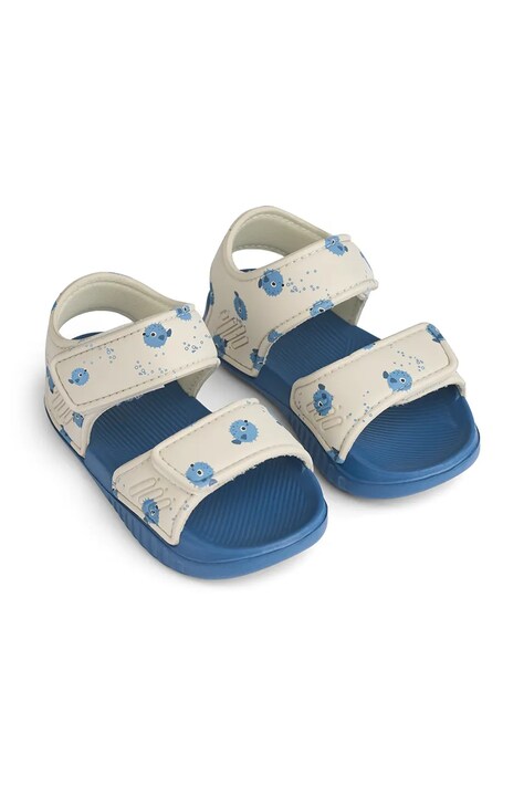 Liewood sandały dziecięce Blumer Printed Sandals kolor niebieski LW17656