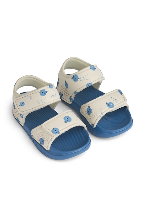 Liewood sandały dziecięce Blumer Printed Sandals kolor niebieski LW17656