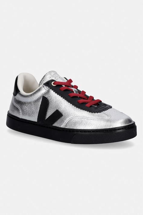 Veja sneakersy skórzane dziecięce VEJA X JELLY MALLOW SML VOLLEY kolor srebrny JN0221677