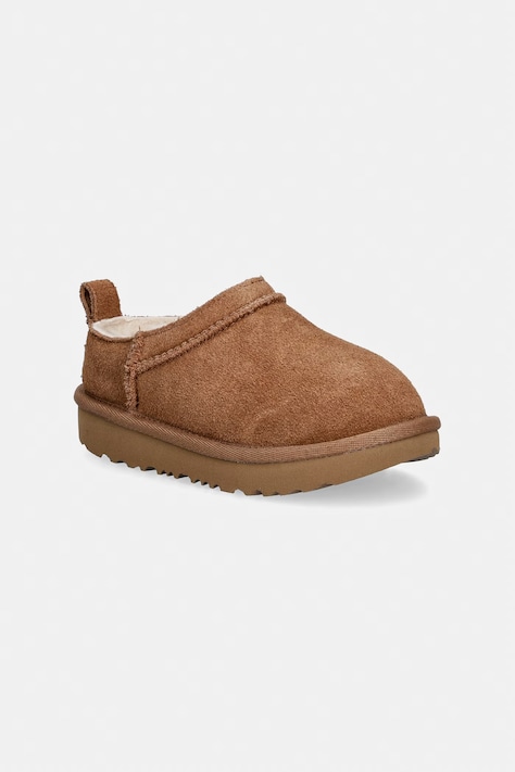 Дитячі замшеві зимові черевики UGG CLASSIC MICRO колір коричневий 1174410T