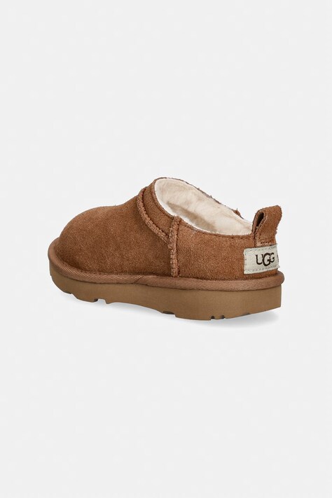 UGG buty zimowe zamszowe dziecięce CLASSIC MICRO kolor brązowy 1174410T