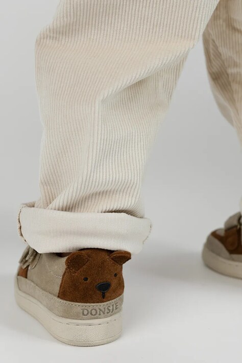 Donsje sneakersy zamszowe dziecięce Pinou Sneakers Bear kolor beżowy 1505701