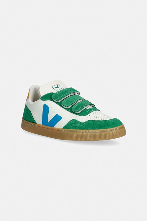 Veja Small V-90 sneakersy dziecięce skórzane zielone SX2021514