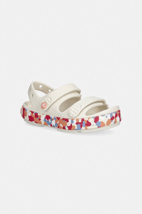 Crocs sandały dziecięce CROCBAND CRUISER GLOW CONFETTI BAND SANDAL T beżowe 212528