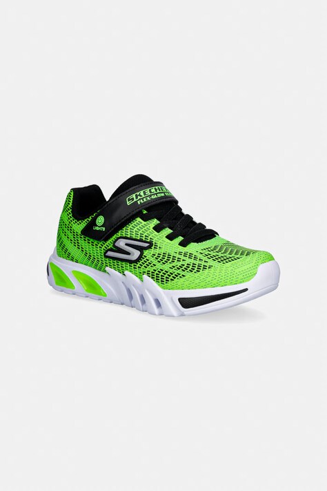 Skechers FLEX-GLOW ELITE-VORLO sneakersy dziecięce zielone 400137L