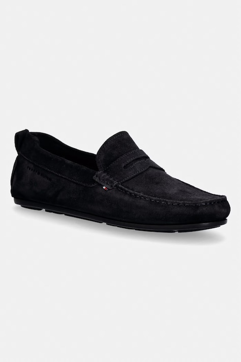 Tommy Hilfiger mokasyny męskie zamszowe CORE HILFIEGR SUEDE DRIVER granatowe FM0FM05789