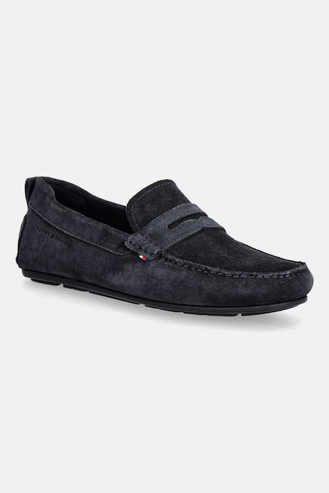 Tommy Hilfiger mokasíny pánské semišové CORE HILFIEGR SUEDE DRIVER námořnická modř FM0FM05789