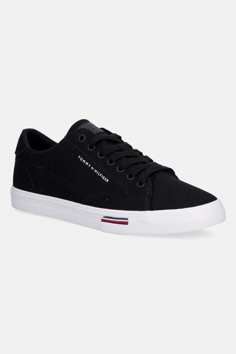 Tommy Hilfiger VULC CORE RWB LONG LACE CVS tenisówki męskie czarne niskie FM0FM05813