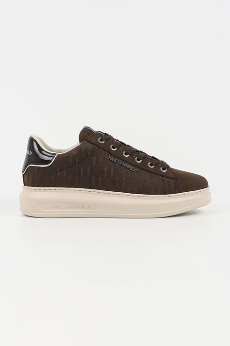 Nubukové tenisky Karl Lagerfeld KAPRI hnedá farba, KL52547K