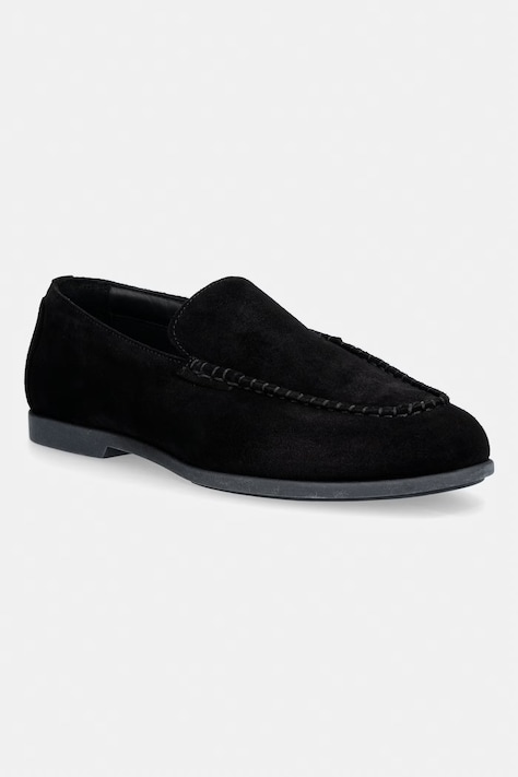 Calvin Klein pánske semišové mokasíny LOW PROF LOAFER SU čierna farba HM0HM02081
