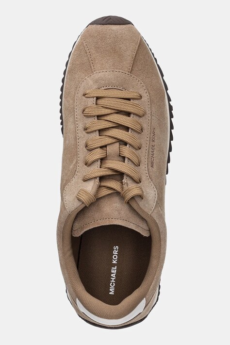 Замшеві кросівки Michael Kors Rhodes Trainer — SS26-OBM08K, бежевий — фото 4