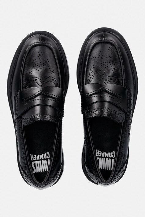 Δερμάτινα μοκασίνια Camper TWS ανδρικά, χρώμα: μαύρο, K101088-001