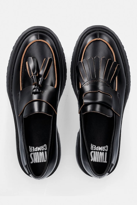 Δερμάτινα μοκασίνια Camper TWS ανδρικά, χρώμα: μαύρο, K101113-001