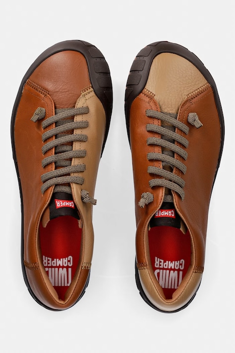 Camper TWS sneakersy męskie skórzane brązowe K101114-008