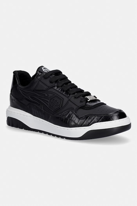 Philipp Plein sneakersy skórzane Low-Top Moonwalker kolor czarny MSC4075.PLE005N.0202