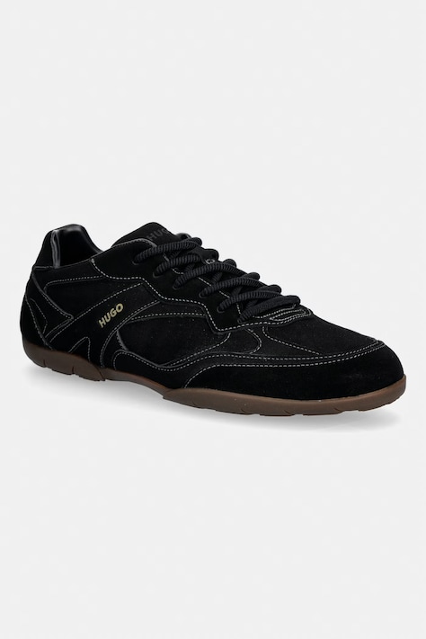 HUGO Keeston sneakers da uomo in scamoscio nere 50563547.002