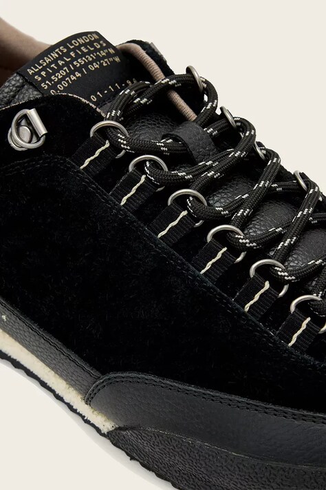 AllSaints Harri Od Low Top кросівки чоловічі шкіряні — SS26-OBM13L, чорний — фото 4