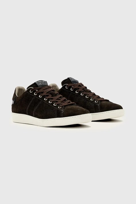 Замшеві кросівки AllSaints Leon Low Top — SS26-OBM13M, коричневий — фото 2