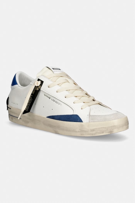 Crime London SK8 DELUXE sneakersy męskie skórzane beżowe 19107PP8