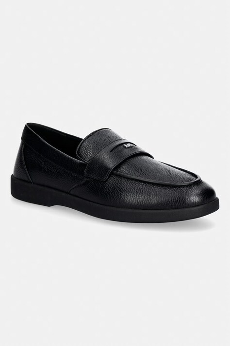 Michael Kors Μοκασίνια Ανδρικά δερμάτινα Wesley Slip On μαύρα 42S6HUFS1L.001
