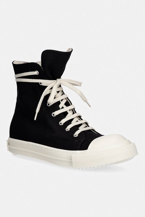 Rick Owens DRKSHDW Denim trampki męskie czarne wysokie DU01F4800.DOEH2