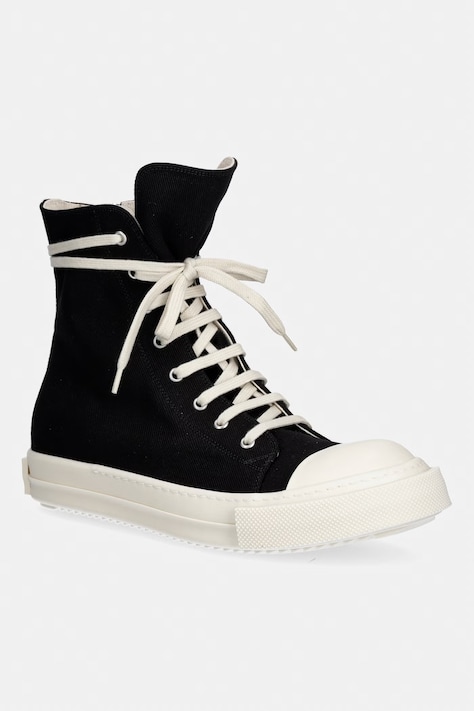 Rick Owens DRKSHDW Denim trampki męskie czarne wysokie DU01F4800.DOEH2
