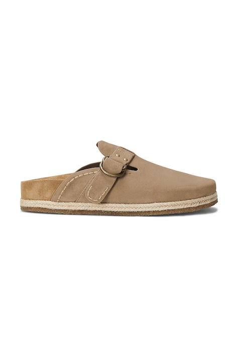 Polo Ralph Lauren SUEDE-TURBACH klapki męskie skórzane zielone 803931273003