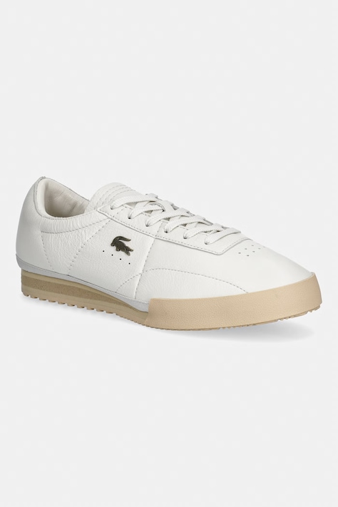 Lacoste Aura sneakersy męskie skórzane beżowe 50SMA0156