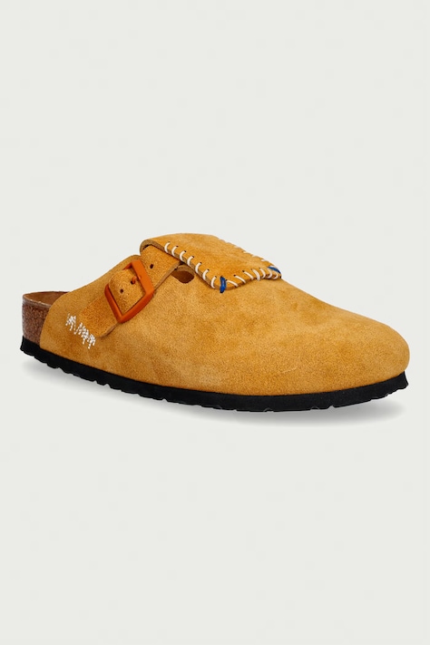 Birkenstock 1774 x ADER ERROR boston ciabatte slide da uomo in scamoscio giallo 1033807